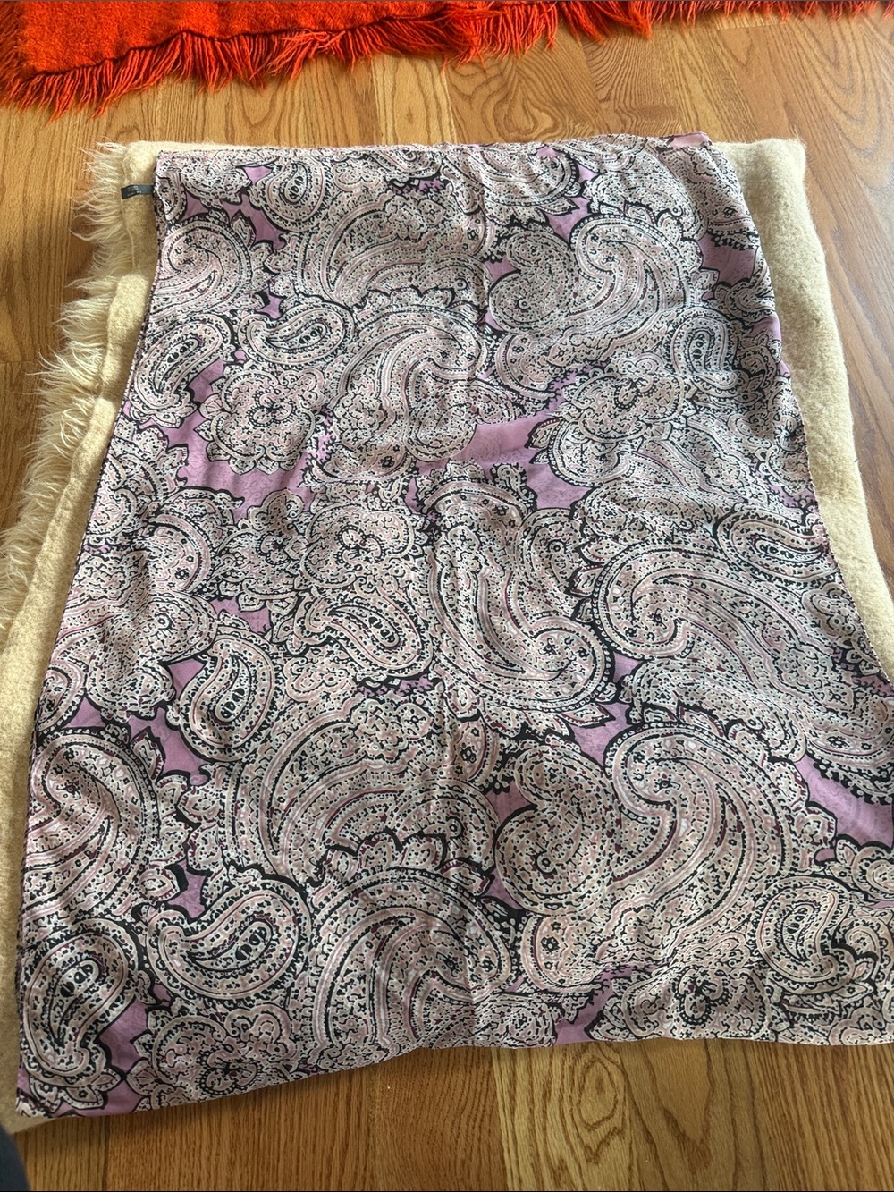 The Limited Pink Paisley Wrap Scarf